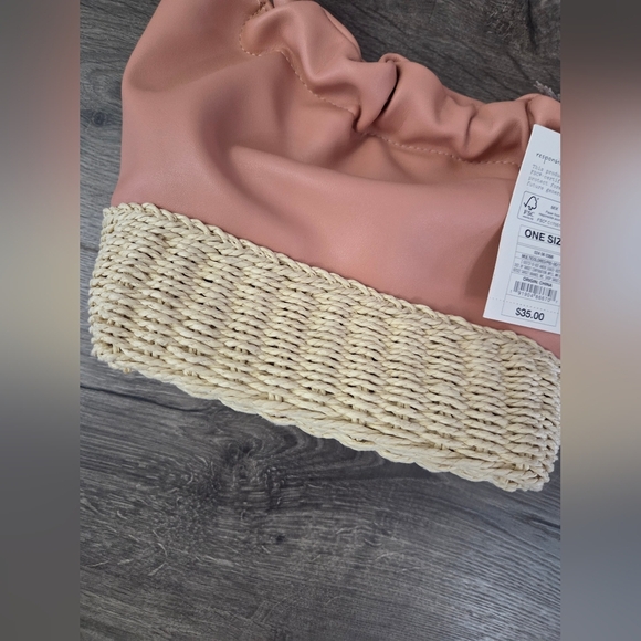 A New Day Straw Mini Tote Bag NWT - Picture 2 of 4